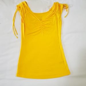 Yellow sleeveless shirt